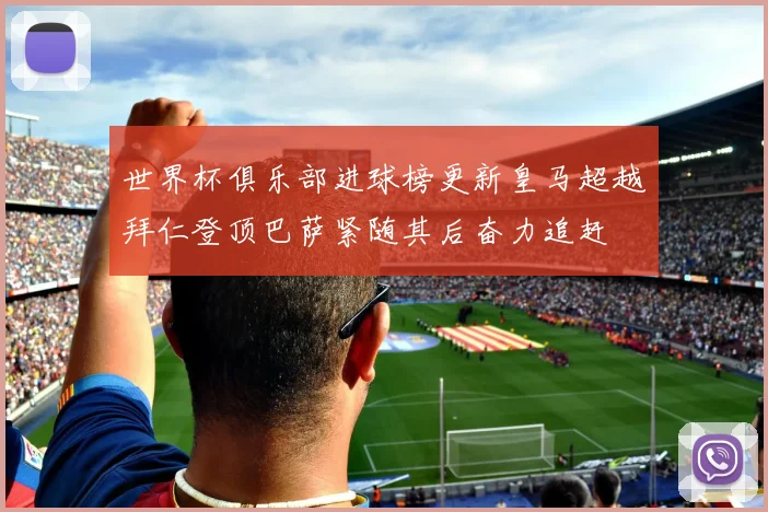 世界杯俱乐部进球榜更新皇马超越拜仁登顶巴萨紧随其后奋力追赶